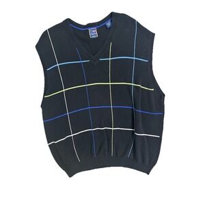 T.Harris London Plaid Vest Size XL – Stylish Men's Plaid Golf Vest Free Shipping